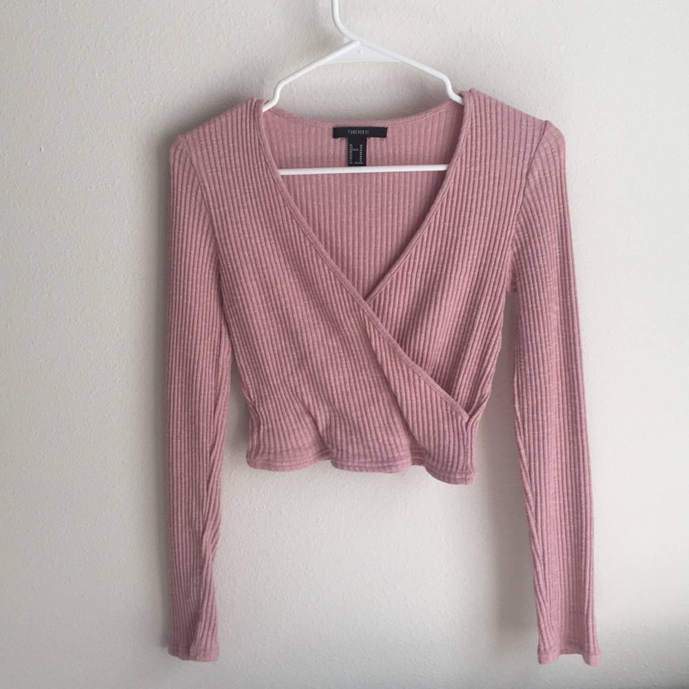 long sleeve crop top